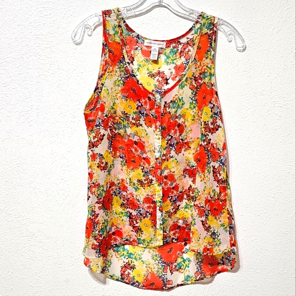 Sheer Tank Blouse- M